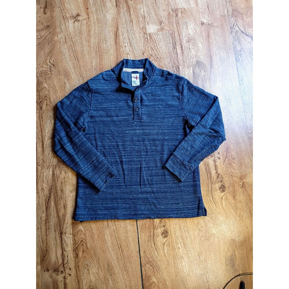 Relwen Mens XL Blue Heather Long Sleeve Henley pullover - Picture 7 of 10